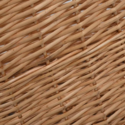 Košara za drva z ročaji za prenašanje 78x54x34 cm naravna vrba