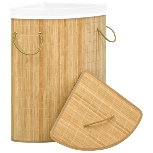 Kotna košara za perilo iz bambusa 60 L