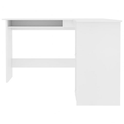 Kotna miza L-oblike bela 120x140x75 cm iverna plošča