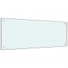 Kuhinjska zaščitna obloga bela 100x40 cm kaljeno steklo