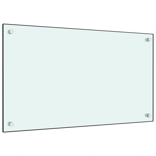 Kuhinjska zaščitna obloga bela 70x40 cm kaljeno steklo