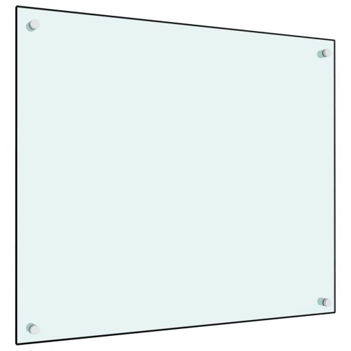 Kuhinjska zaščitna obloga bela 70x60 cm kaljeno steklo