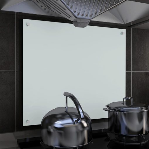 Kuhinjska zaščitna obloga bela 70x60 cm kaljeno steklo
