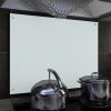 Kuhinjska zaščitna obloga bela 80x60 cm kaljeno steklo
