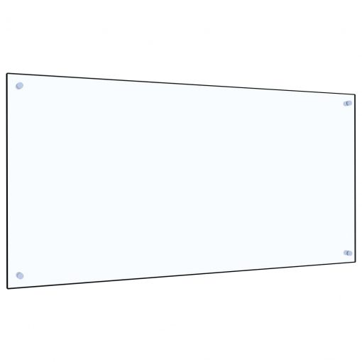 Kuhinjska zaščitna obloga prozorna 120x60 cm kaljeno steklo