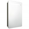 LED kopalniška omarica z ogledalom antracitna 60x11x80 cm