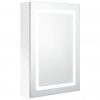 LED kopalniška omarica z ogledalom sijoče bela 50x13x70 cm