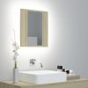 LED kopalniška omarica z ogledalom sonoma hrast 40x12x45 cm