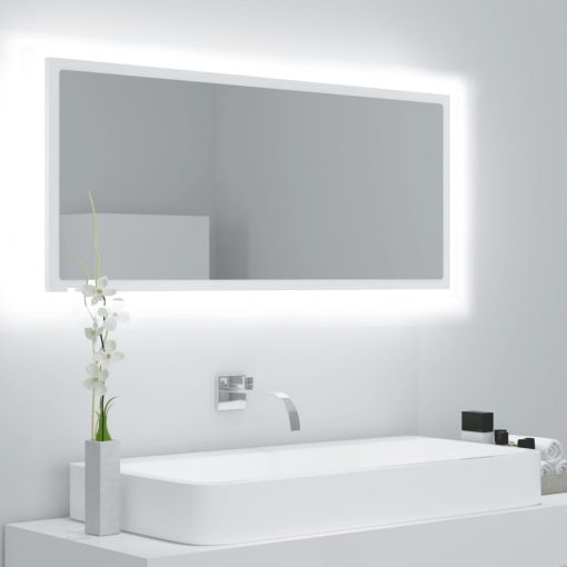 LED kopalniško ogledalo belo 100x8