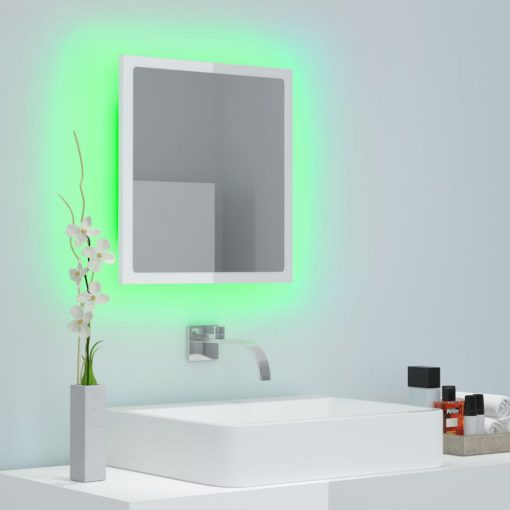 LED kopalniško ogledalo visok sijaj belo 40x8