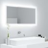 LED kopalniško ogledalo visok sijaj belo 90x8