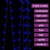 LED svetlobna zavesa 3x3 m 300 LED lučk modra 8 funkcij