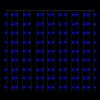 LED svetlobna zavesa 3x3 m 300 LED lučk modra 8 funkcij