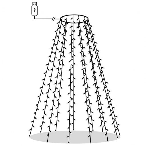 Lučke za novoletno jelko 210 LED lučk modre 210 cm