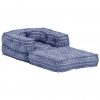 Modularni tabure indigo blago