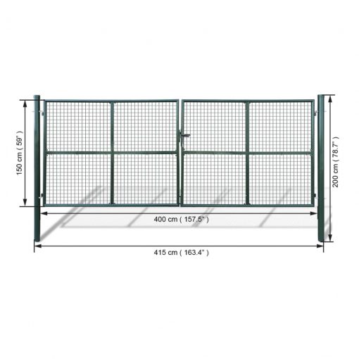 Mrežasta vrtna vrata 415 x 200 cm / 400 x 150 cm