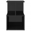 Nočna omarica 2 kosa visok sijaj črna 35x35x55 cm iverna plošča