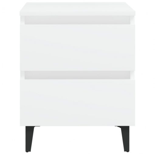 Nočna omarica bela 40x35x50 cm iverna plošča