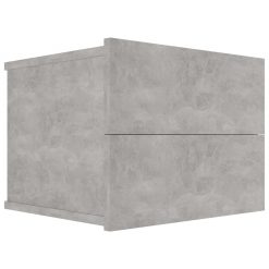 Nočna omarica betonsko siva 40x30x30 cm iverna plošča