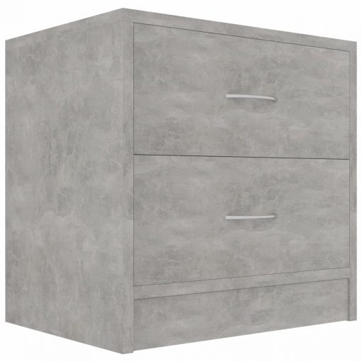 Nočna omarica betonsko siva 40x30x40 cm iverna plošča