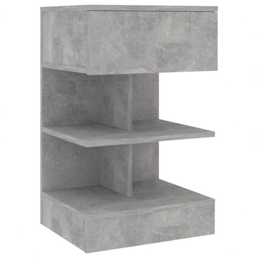 Nočna omarica betonsko siva 40x35x65 cm iverna plošča