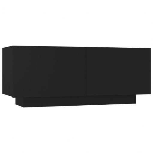 Nočna omarica črna 100x35x40 cm iverna plošča