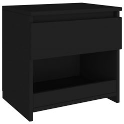 Nočna omarica črna 40x30x39 cm iverna plošča