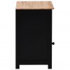 Nočna omarica črna in rjava 40x30x50 cm les pavlovnije