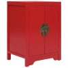 Nočna omarica rdeča 38x28x52 cm les pavlovnije