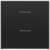Nočna omarica visok sijaj črna 40x30x40 cm iverna plošča