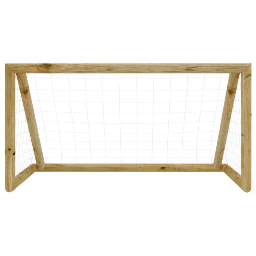 Nogometni gol z mrežo 160x100x80 cm impregnirana borovina