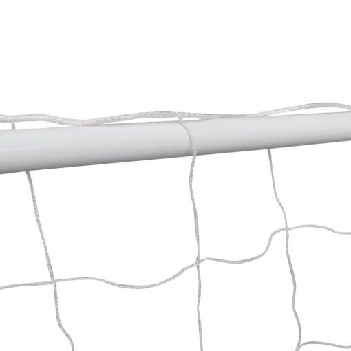 Nogometni goli z mrežo jekleni 2 kosa 240x90x150 cm
