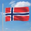 Norveška zastava in aluminijast zastavni drog 6