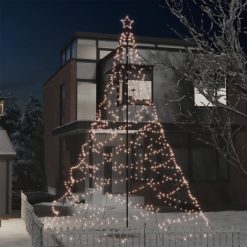 Novoletna jelka s kovinskim stebrom 1400 LED lučk toplo bela 5m