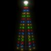 Novoletna jelka stožec 100 barvnih LED lučk 70x180 cm