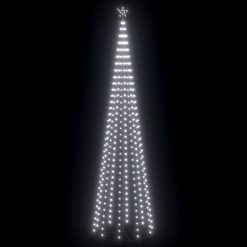 Novoletna jelka stožec 752 hladno belih LED lučk 160x500 cm