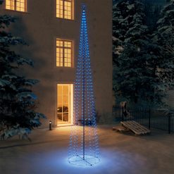 Novoletna jelka stožec 752 modrih LED lučk 160x500 cm