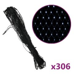 Novoletna svetlobna mreža hladno bela 3x3 m 306 LED lučk