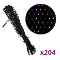 Novoletna svetlobna mreža večbarvna 3x2 m 204 LED lučk