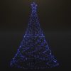 Novoletno drevesce s kovinskim stebrom 500 modrih LED lučk 3 m
