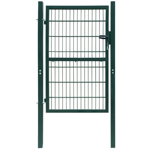 Ograjna vrata jeklena 106x248 cm zelena