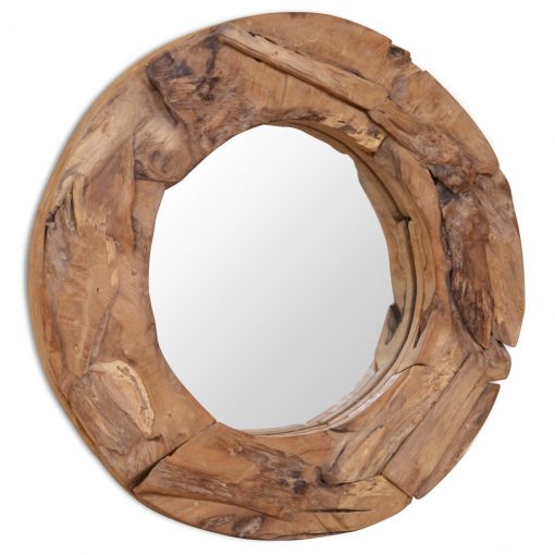 Okrasno ogledalo tikovina 60 cm okrogle oblike