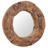 Okrasno ogledalo tikovina 60 cm okrogle oblike