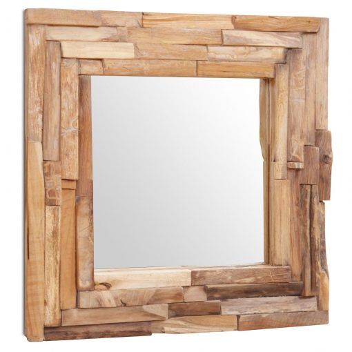 Okrasno ogledalo tikovina 60x60 cm kvadratne oblike