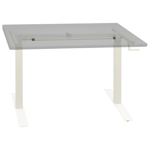 Okvir za stoječo mizo z ročno nastavljivo višino z ročico bel