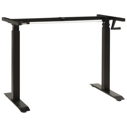 Okvir za stoječo mizo z ročno nastavljivo višino z ročico črn