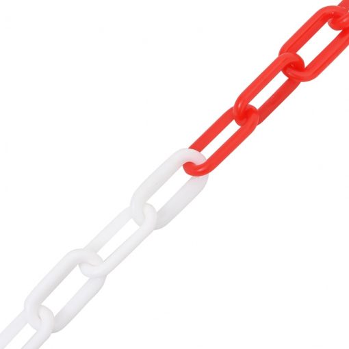 Opozorilna veriga rdeča in bela 100 m Ø4 mm plastika