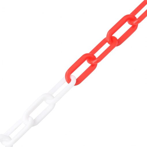 Opozorilna veriga rdeča in bela 100 m Ø8 mm plastika