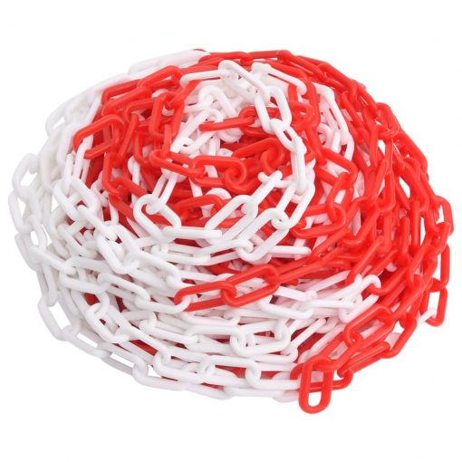 Opozorilna veriga rdeča in bela 30 m Ø8 mm plastika