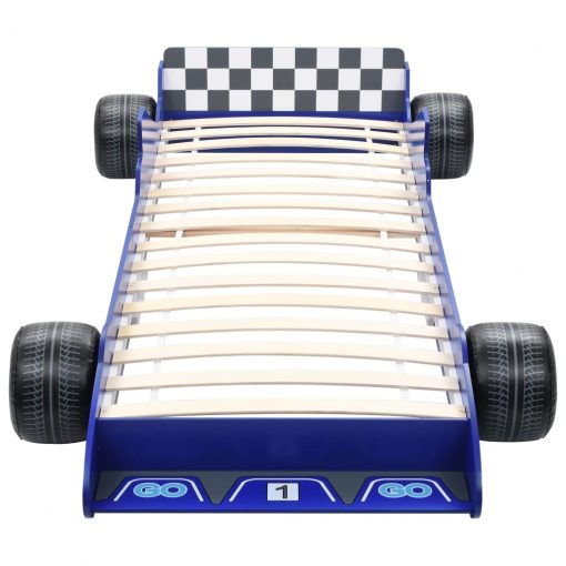 Otroška postelja dirkalni avtomobil 90x200 cm modra